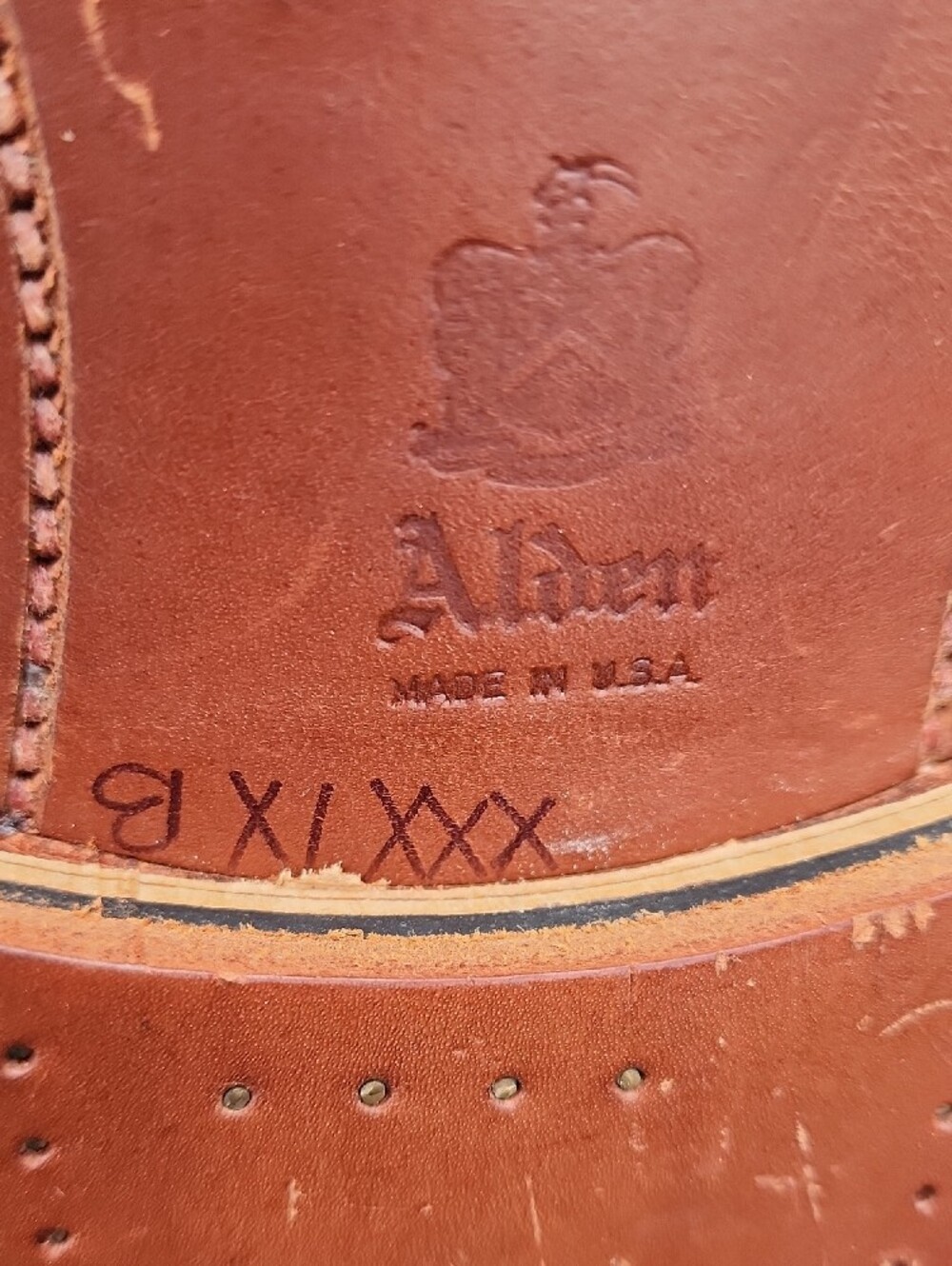 Alden Model 9696 Men's Leather Penny Loafers in Cognac size 8.5 - Picture 11 of 16